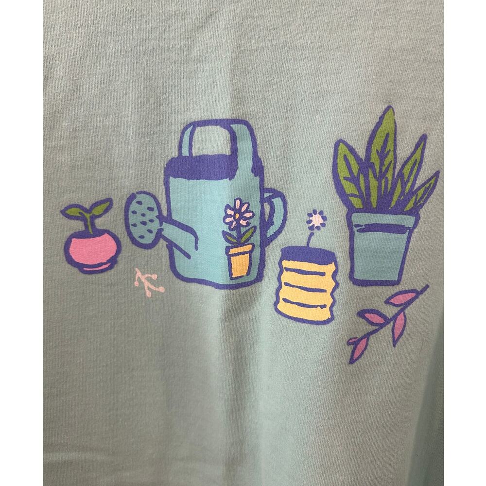 A home for flowers by artist OMOCAT sweatshirt mint garden - Picture 3 of 9